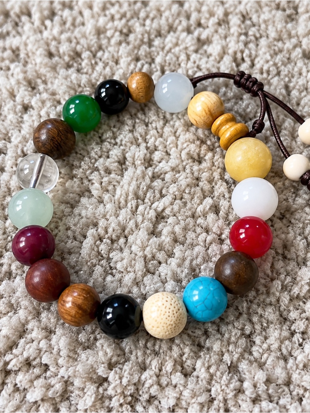 Multi-Color Beaded Stretch Bracelet - Women Jewelry